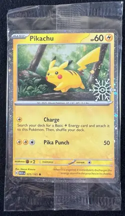 Pokemon 2025 Holiday Advent Calendar Stamped Festive Pikachu 025/165 SEALED - Image 1