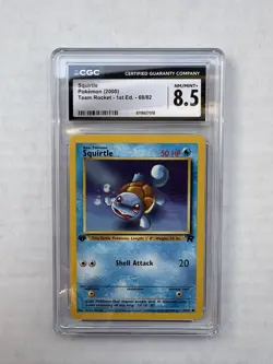 2000 POKEMON ROCKET 1ST EDITION #68 SQUIRTLE CGC 8.5 - Image 1