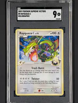 2009 POKEMON SUPREME VICTORS 8 RAYQUAZA C LV73 SGC 9 PSA 9 BCCG MT G2U - Image 1