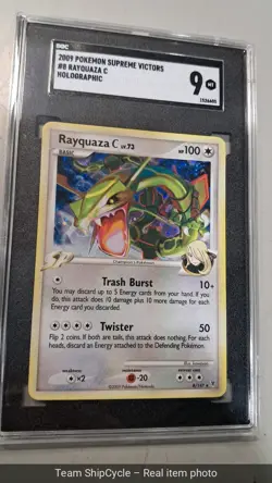 2009 POKEMON SUPREME VICTORS 8 RAYQUAZA C LV73 SGC 9 PSA 9 BCCG MT G2U - Image 3