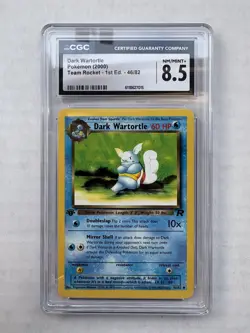 2000 POKEMON ROCKET 1ST EDITION #46 DARK WARTORTLE CGC 8.5 - Image 1