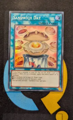 MZMU-EN056 Sandwich Day x3 Super Rare 1st Edition YuGiOh Playset - Image 2