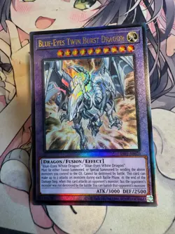 Yugioh Asian English ES01-AE020 Blue-Eyes Twin Burst Dragon Ultimate rare NM - Image 1