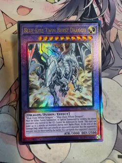 Yugioh Asian English ES01-AE020 Blue-Eyes Twin Burst Dragon Ultimate rare NM - Image 4