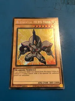 YUGIOH Secret Rare Elemental Hero Neos BLMM-EN003 1st Edition - Image 1