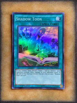 Yugioh Shadow Toon DRL2-EN025 Super Rare 1st Ed NM - Image 1