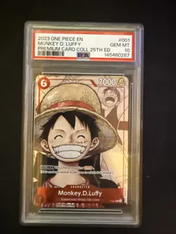 Monkey D Luffy P-001 Alt Art One Piece English 25th Anniversary Edition PSA 10 - Image 1