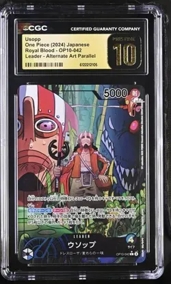 ✨✨ CGC 10 Pristine One Piece Usopp OP10-042 L/P Alt Art Parallel Jpn - Image 1