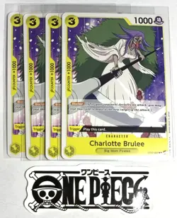 4x One Piece ST07-007 C Charlotte Brulee - ENG - Regular - Playset - TCG - NM/M - Image 1