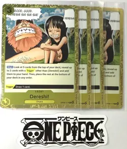 4x One Piece OP09-117 R Dereshi! - Foil - ENG - Play Set - TCG - NM/M - Image 1