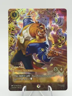 Disney Lorcana TCG Beast - Gracious Prince Enchanted Fabled Mint 224/204 - Image 1