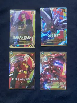 QUBELEY AB04-022 Haman Karn Char Sazabi 4 set Gundam Arsenal Base Card from JP - Image 1