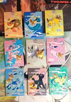 Pokemon Let's Go Eevee Database Eeveelutions Cracked Ice Holo Set 9 Cards - Image 1