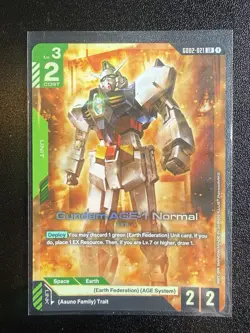 Gundam AGE-1 Normal LR GD02-021 - Gundam TCG Card Foil Dual Impact English - Image 1