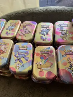 50x *EMPTY* Pokemon 151 FULL Mini Tin Set - Including ART Card. NO PACKS! - Image 3