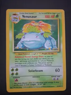 Venusaur #15/102 - 1999 Base Set Pokemon Card TCG - LP - Image 1