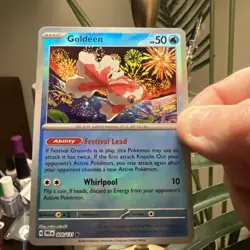 MISPRINT Masterball Goldeen Pokemon Card - Misaligned Texture Error - Image 1