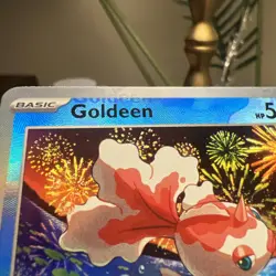MISPRINT Masterball Goldeen Pokemon Card - Misaligned Texture Error - Image 2