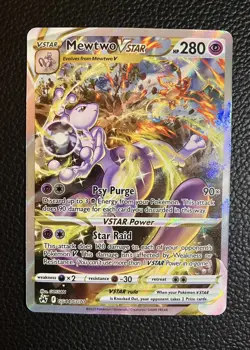 Pokemon TCG Mewtwo VSTAR Crown Zenith: Galarian Gallery Holo Card GG44/GG70 - Image 1