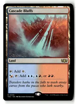 1x MTG Cascade Bluffs NM Normal R Commander: Tarkir: Dragonstorm 345 - Image 1