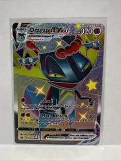 Pokemon TCG Dragapult VMAX SWSH097 Shiny Full Art Promo Card Near Mint Condition - Image 1