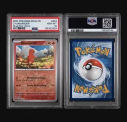 2023 POKEMON MEW EN-151 REVERSE HOLO #004 CHARMANDER PSA 10 - Image 1