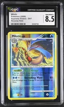 CGC 8.5 Milotic 2009 Supreme Victors SH7 Reverse Holo Pokemon Card - Image 1