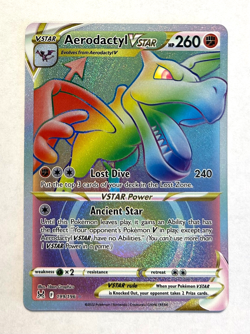 Pokemon Lost Origin - AERODACTYL - VSTAR SECRET RARE - 199/196 - NM - Image 1