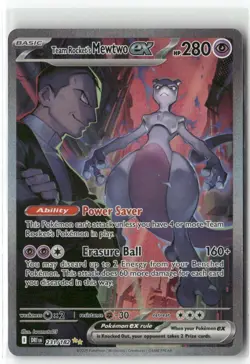Pokemon TCG Scarlet & Violet Destined Rivals #231/182 Team Rocket's Mewtwo EX - Image 1
