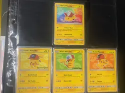2017 Pokemon Ash's Pikachu 'I Choose You' Movie Promo Cards Lot Of 4 & Promo Ad - Image 1