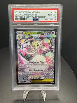 2025 POKEMON MEG EN-MEGA EVOLUTION #178 MEGA GARDEVOIR EX 178/132 PSA 8 - Image 1