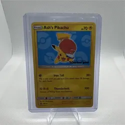 Pokemon Ash's Pikachu Promo Card I Choose You! SM114 Electric Basic 2017 - Image 1