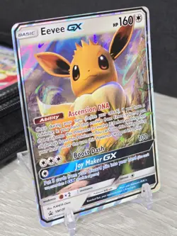 Pokemon Card TCG Eevee GX SM176 Sun & Moon 2019 Holo Blackstar Promo NM - Image 1