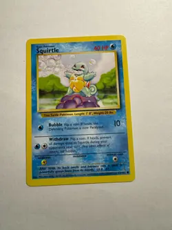 Pokemon Squirtle Basic 63/102 non holo pre-owned - Image 1