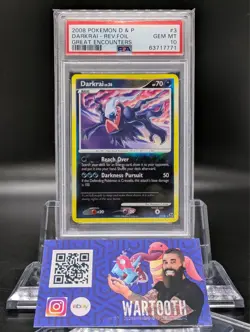 Pokemon 2008 Diamond & Pearl Darkrai Great Encounters REVERSE FOIL #3 PSA 10 - Image 1
