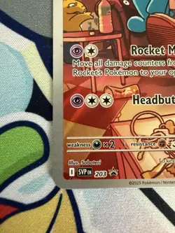 Pokemon TCG Team Rockets Wobbuffet 203 Pokemon Center Stamped Promo SOLO -NM- - Image 3