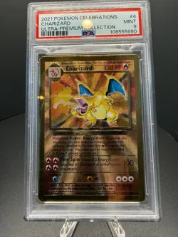 Charizard PSA 9 #4 Celebrations Ultra Premium Collection Metal Promo Pokemon - Image 1