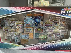 Pokemon TCG Prismatic Evolutions Lucario Ex + Tyranitar Ex Premium Collection - Image 2