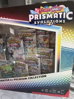 Pokemon TCG Prismatic Evolutions Lucario Ex + Tyranitar Ex Premium Collection - Image 3