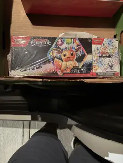 Pokemon Prismatic Evolutions Surprise Box+Booster Bundle Sams Club Set - Image 1