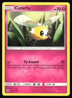 2017 Pokemon TCG Cutiefly 92/149 Sun & Moon Common - Image 1