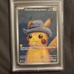 2023 POKEMON SVP EN-SV BLACK STAR PROMO #085 PIKACHU WITH GREY FELT HAT PSA 9 - Image 2