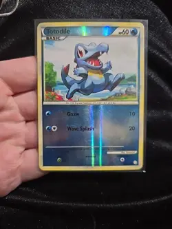 Pokemon TCG Totodile HeartGold SoulSilver 86/123 Reverse Holo NM - Image 1