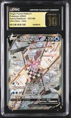 ORIGIN FORME PALKIA V Astral Radiance Holo #167 CGC Pristine 10 Pokemon - Image 1