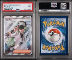 Pokemon TCG N's Plan 163/086 Full Art Ultra Rare Black Bolt - Image 3