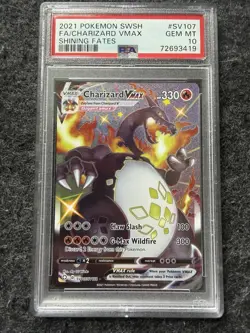 Pokemon TCG Charizard VMAX Shining Fates SV107/SV122 PSA 10 Gem Mint - Image 1