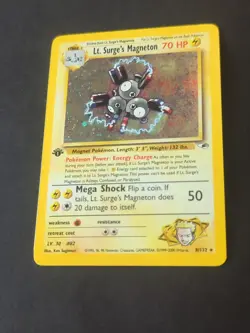 Pokemon TCG Lt. Surge's Magneton 1st Edition Gym Heroes Holo - Image 2