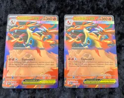 Pokemon Mega Charizard Y EX Mega Evolution Black Star ⭐ Promo 030 TCG NM/M X2! - Image 2