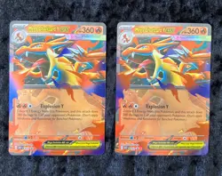 Pokemon Mega Charizard Y EX Mega Evolution Black Star ⭐ Promo 030 TCG NM/M X2! - Image 3