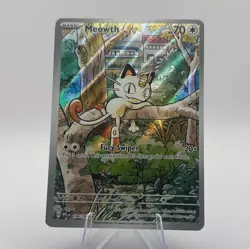 Pokemon Meowth Full Art Holo 106/094 Me02 Phantasmal Flames 70 HP - Image 1